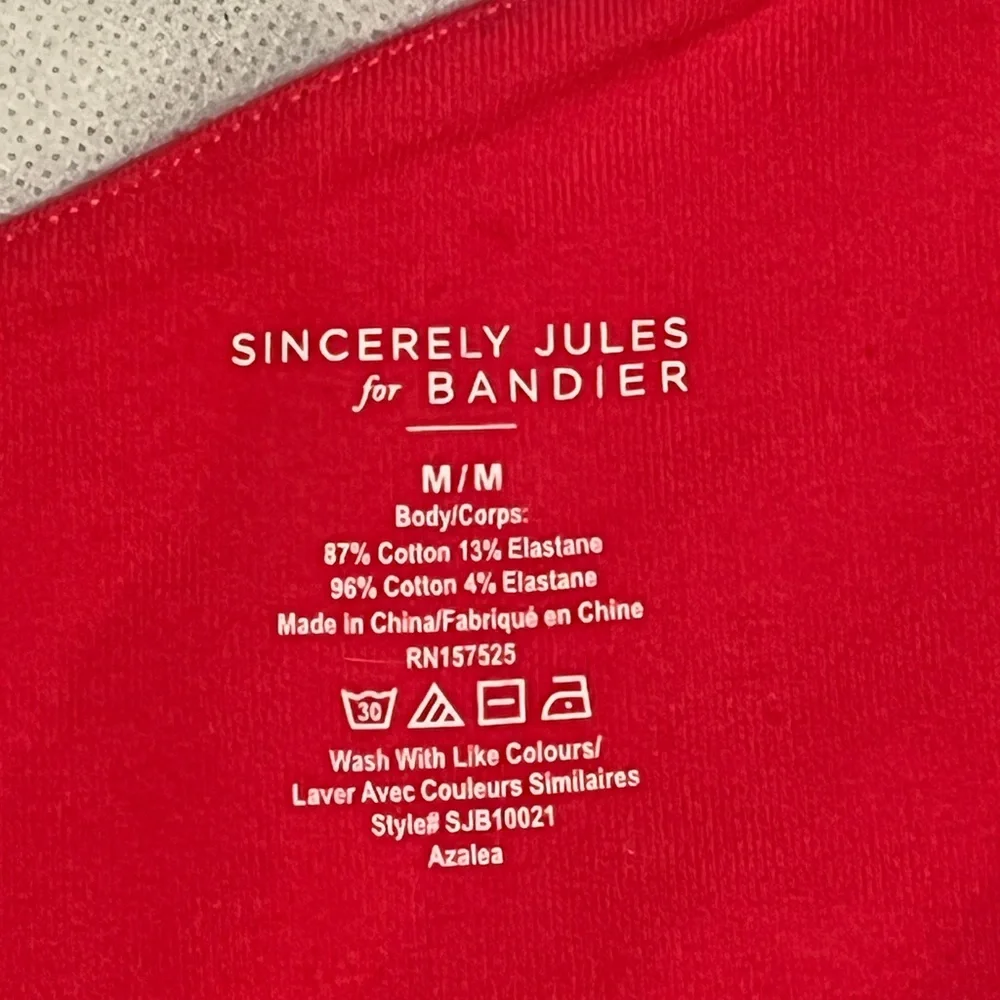 SINCERELY JULES FOR BANDIER -The Ivy One Shoulder Bra in Red Sz M - Picture 4 of 4
